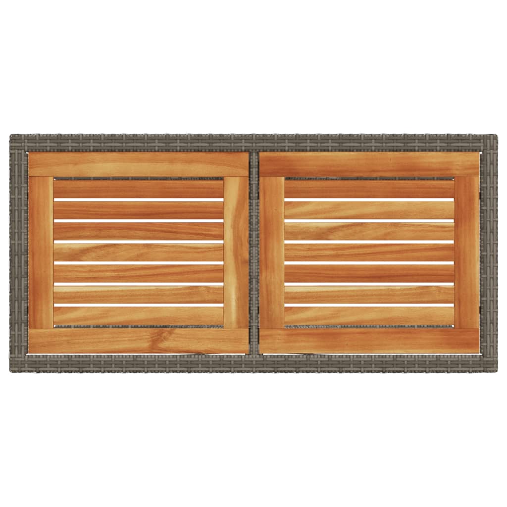 vidaXL Σετ Επίπλων Bistro 3 τεμ Γκρι Συνθετικό Ρατάν με Μαξιλάρια