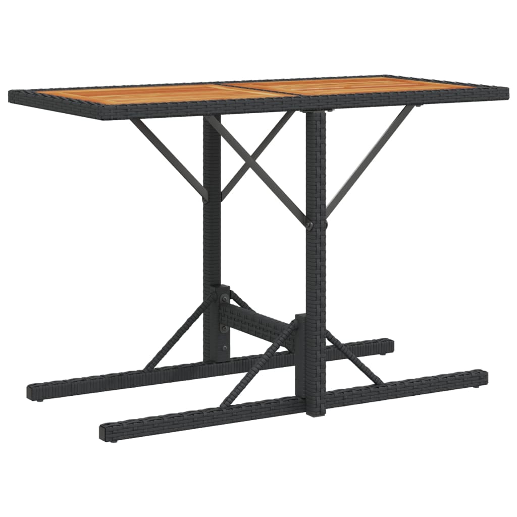 vidaXL Σετ Επίπλων Bistro 3 τεμ. Μαύρο Συνθετ. Ρατάν με Μαξιλάρια