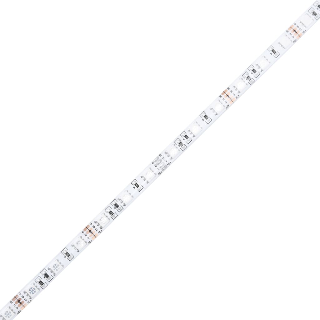 vidaXL Πλαίσιο Κρεβατιού με Κεφαλάρι/LED Καπν. Δρυς 75x190 εκ.