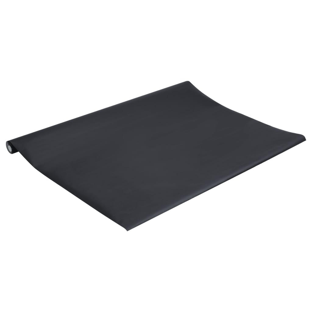 vidaXL Αυτοκόλλητο Επίπλων Μαύρο Ματ 90x500 εκ. PVC