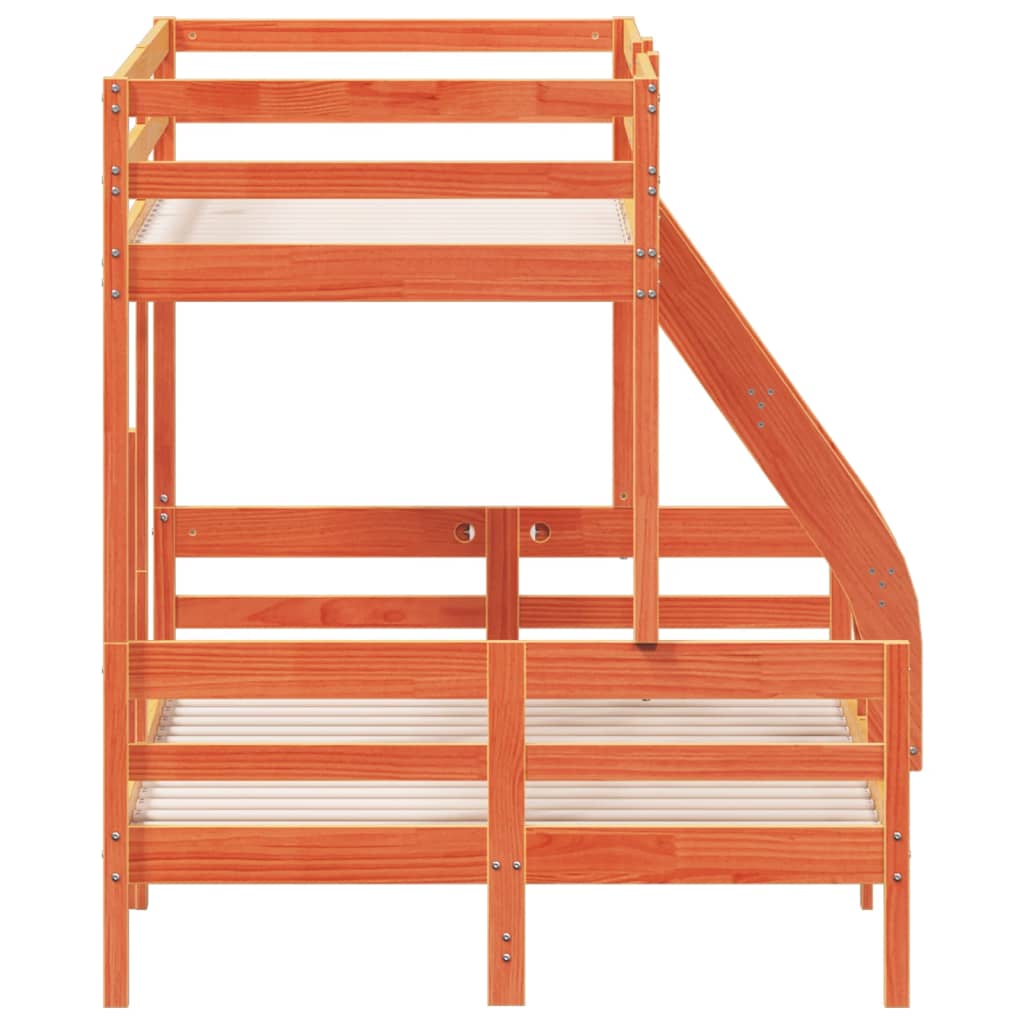 vidaXL Κουκέτα 80x200/120x200 εκ. Καφέ Κεριού από Μασίφ Ξύλο Πεύκου