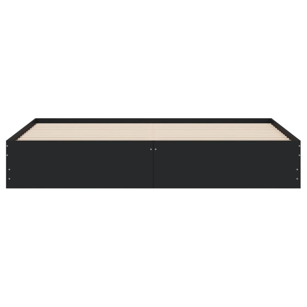 vidaXL Πλαίσιο Κρεβατιού με Συρτάρια Μαύρο 160x200 εκ Επεξεργ. Ξύλο