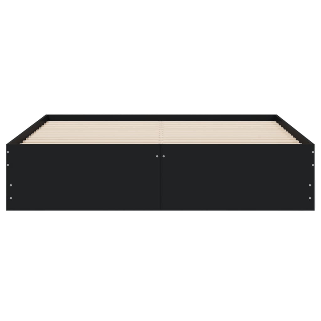 vidaXL Πλαίσιο Κρεβατιού με Συρτάρια Μαύρο 150 x 200 εκ. Επεξεργ. Ξύλο