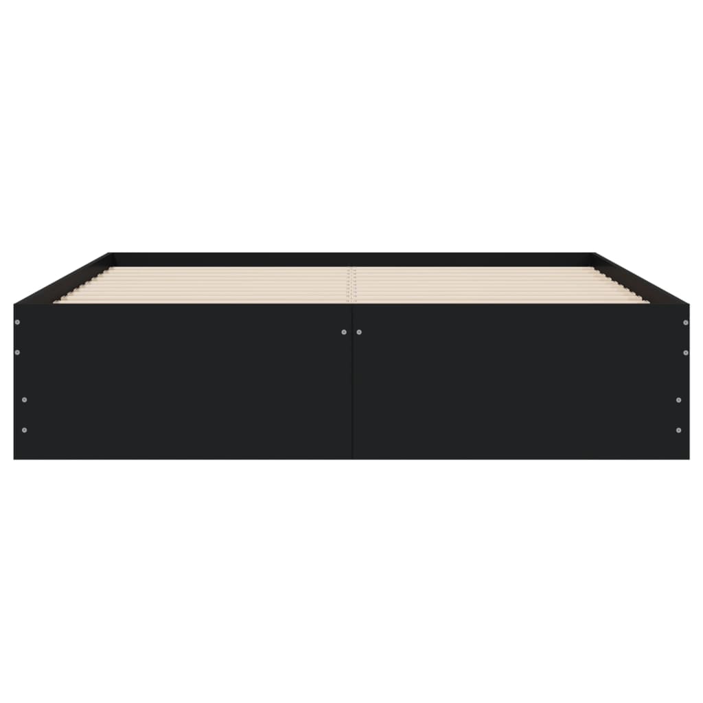 vidaXL Πλαίσιο Κρεβατιού με Συρτάρια Μαύρο 120x200 εκ Επεξεργ. Ξύλο