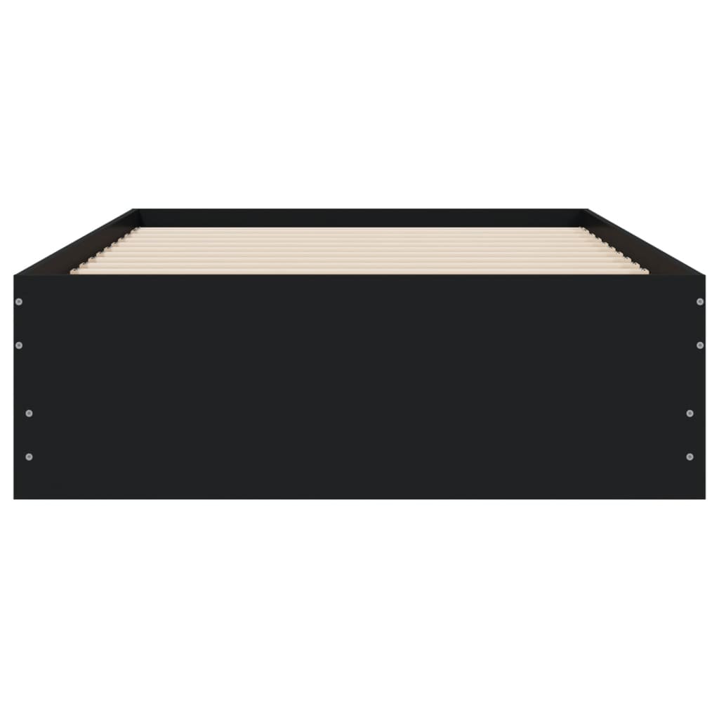 vidaXL Πλαίσιο Κρεβατιού με συρτάρια Μαύρο 90x200 εκ. Επεξεργ. Ξύλο