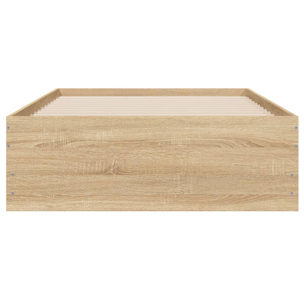 vidaXL Πλαίσιο Κρεβατιού με Συρτάρια Sonoma Δρυς 75x190 εκ. Επεξ. Ξύλο