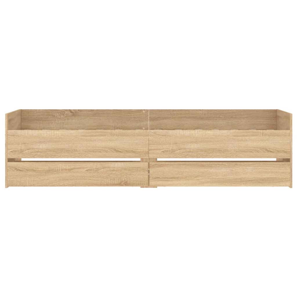 vidaXL Πλαίσιο Κρεβατιού με Συρτάρια Sonoma δρυς 90x200 εκ.