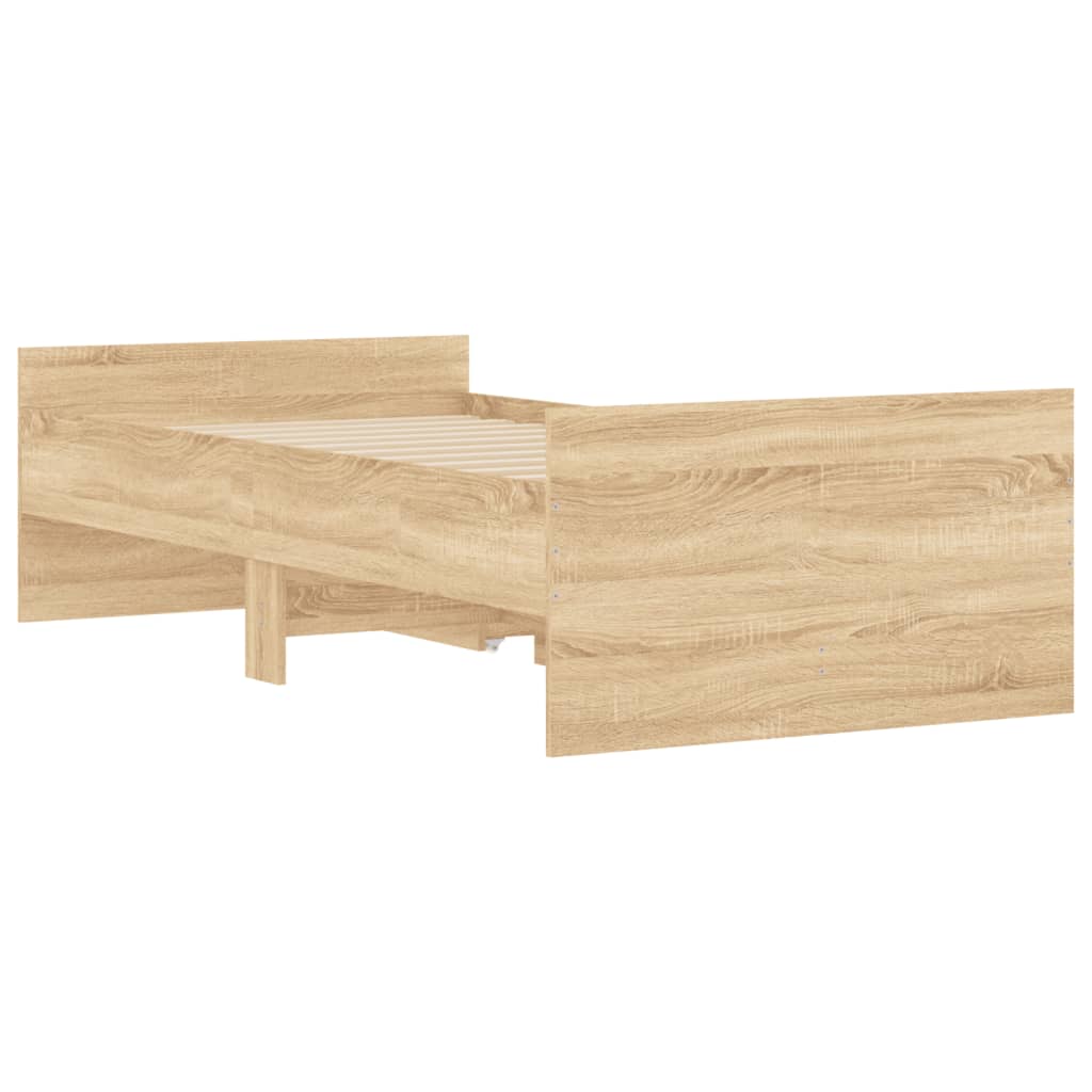 vidaXL Πλαίσιο Κρεβατιού με Συρτάρια Sonoma δρυς 90x190 εκ.