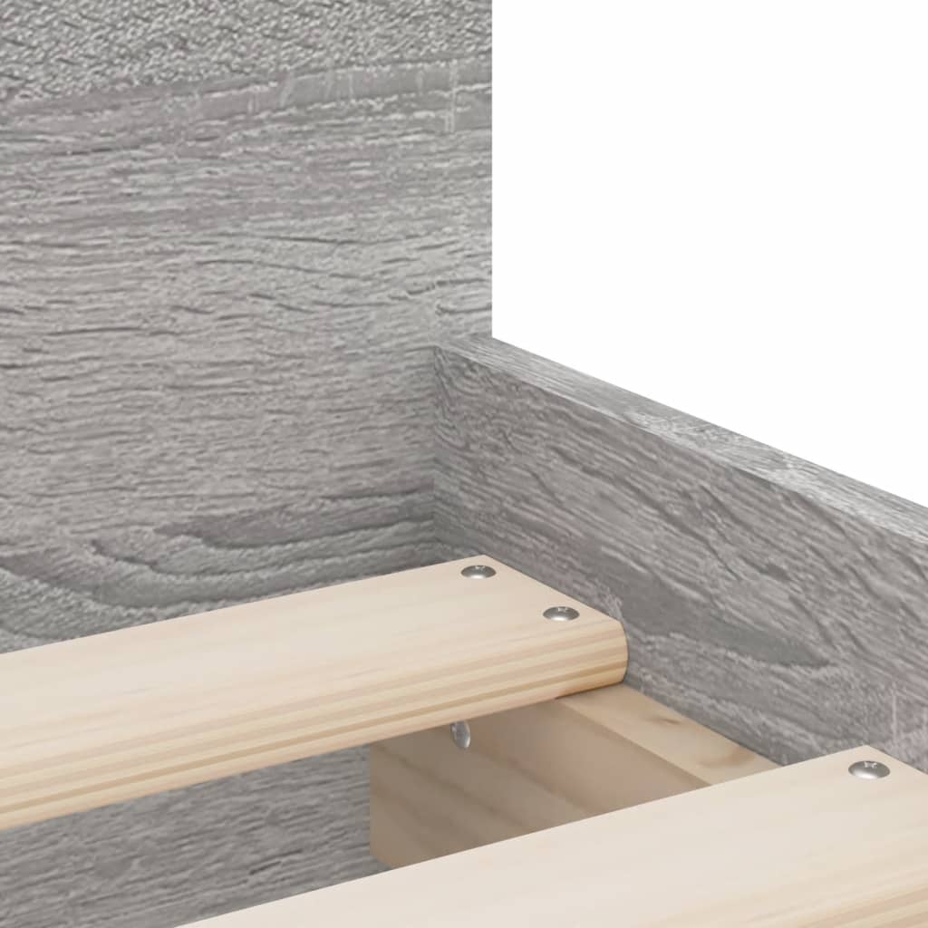 vidaXL Πλαίσιο Κρεβατιού Με Συρτάρια Γκρι Sonoma 75x190εκ Small Single