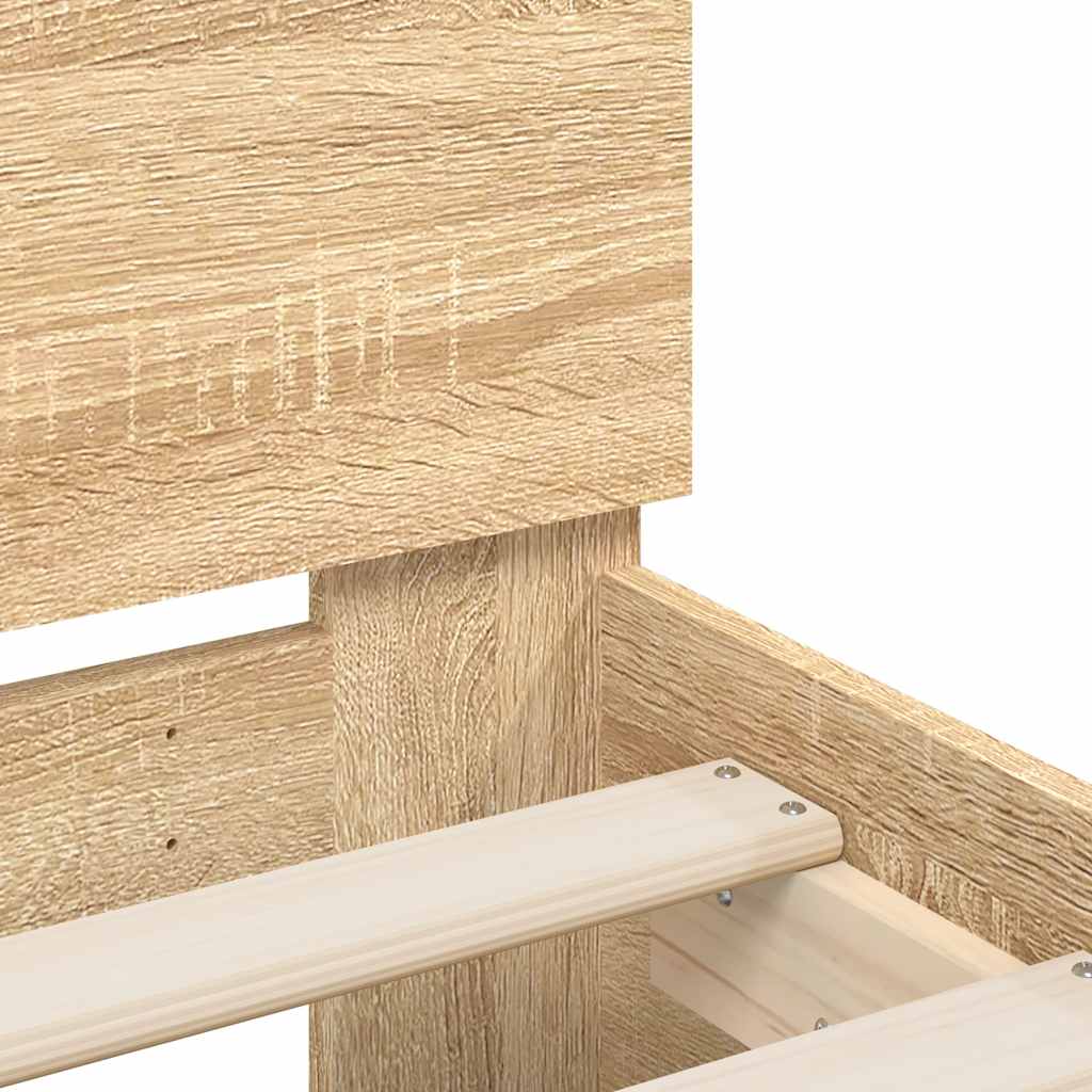 vidaXL Πλαίσιο Κρεβατιού με Κεφαλάρι Sonoma Δρυς 180x200εκ. Επεξ. Ξύλο