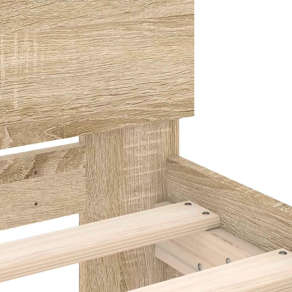 vidaXL Πλαίσιο Κρεβατιού με Κεφαλάρι Sonoma Δρυς 150x200 εκ.