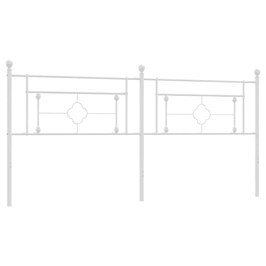 vidaXL Κεφαλάρι Λευκό 193 εκ. Μεταλλικό