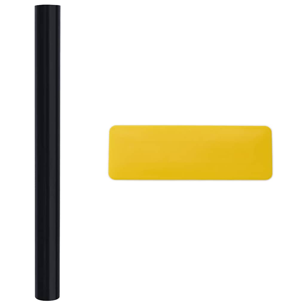 vidaXL Μεμβράνες Παραθύρου 5 τεμ. Αντιστατικές Αμμοβολή Μαύρες PVC