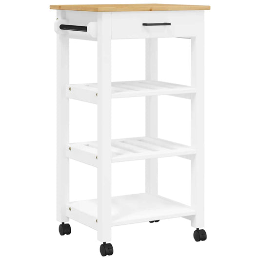 vidaXL Τρόλεϊ Κουζίνας MONZA 48x40x88,5 εκ. από Μασίφ Ξύλο Πεύκου
