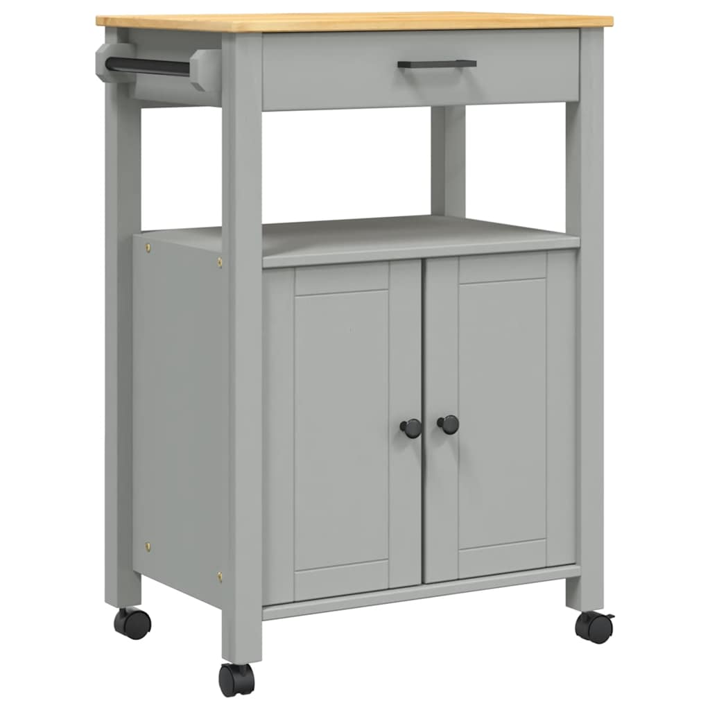 vidaXL Τρόλεϊ Κουζίνας MONZA 60x40x88,5 εκ. από Μασίφ Ξύλο Πεύκου