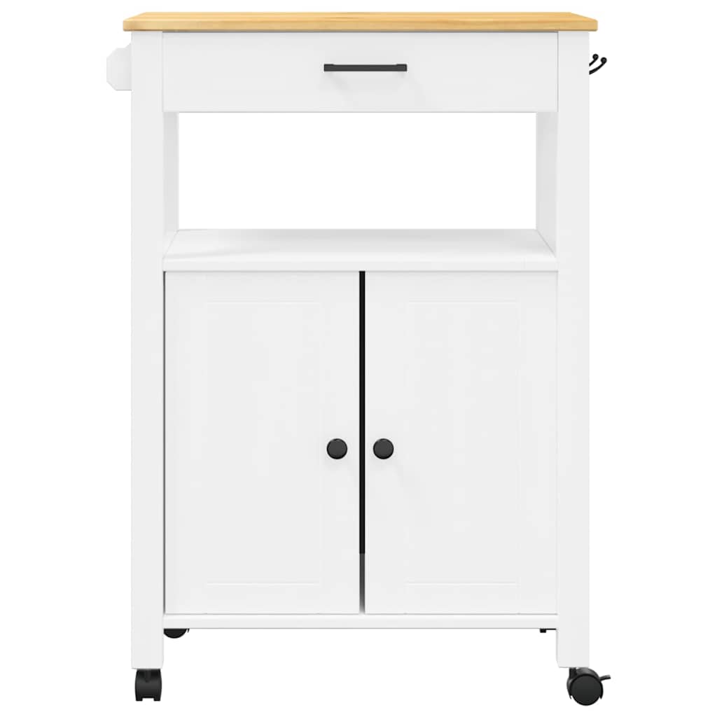 vidaXL Τρόλεϊ Κουζίνας MONZA 60x40x88,5 εκ. από Μασίφ Ξύλο Πεύκου