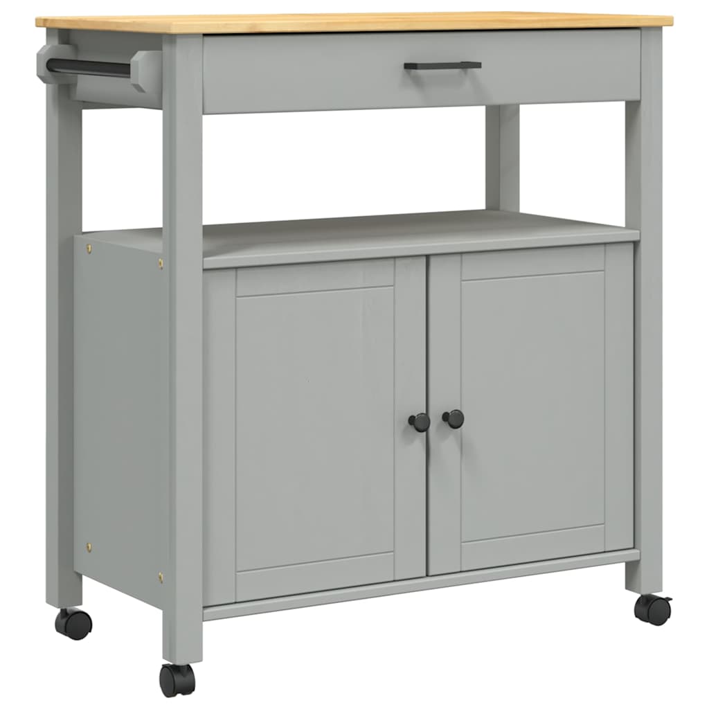 vidaXL Τρόλεϊ Κουζίνας MONZA 84x40x88,5 εκ. από Μασίφ Ξύλο Πεύκου