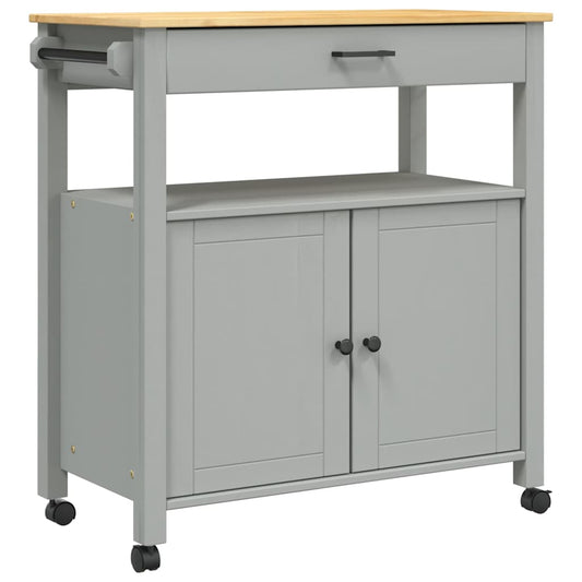 vidaXL Τρόλεϊ Κουζίνας MONZA 84x40x88,5 εκ. από Μασίφ Ξύλο Πεύκου