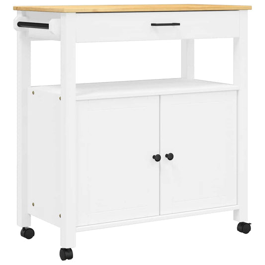vidaXL Τρόλεϊ Κουζίνας MONZA 84x40x88,5 εκ. από Μασίφ Ξύλο Πεύκου
