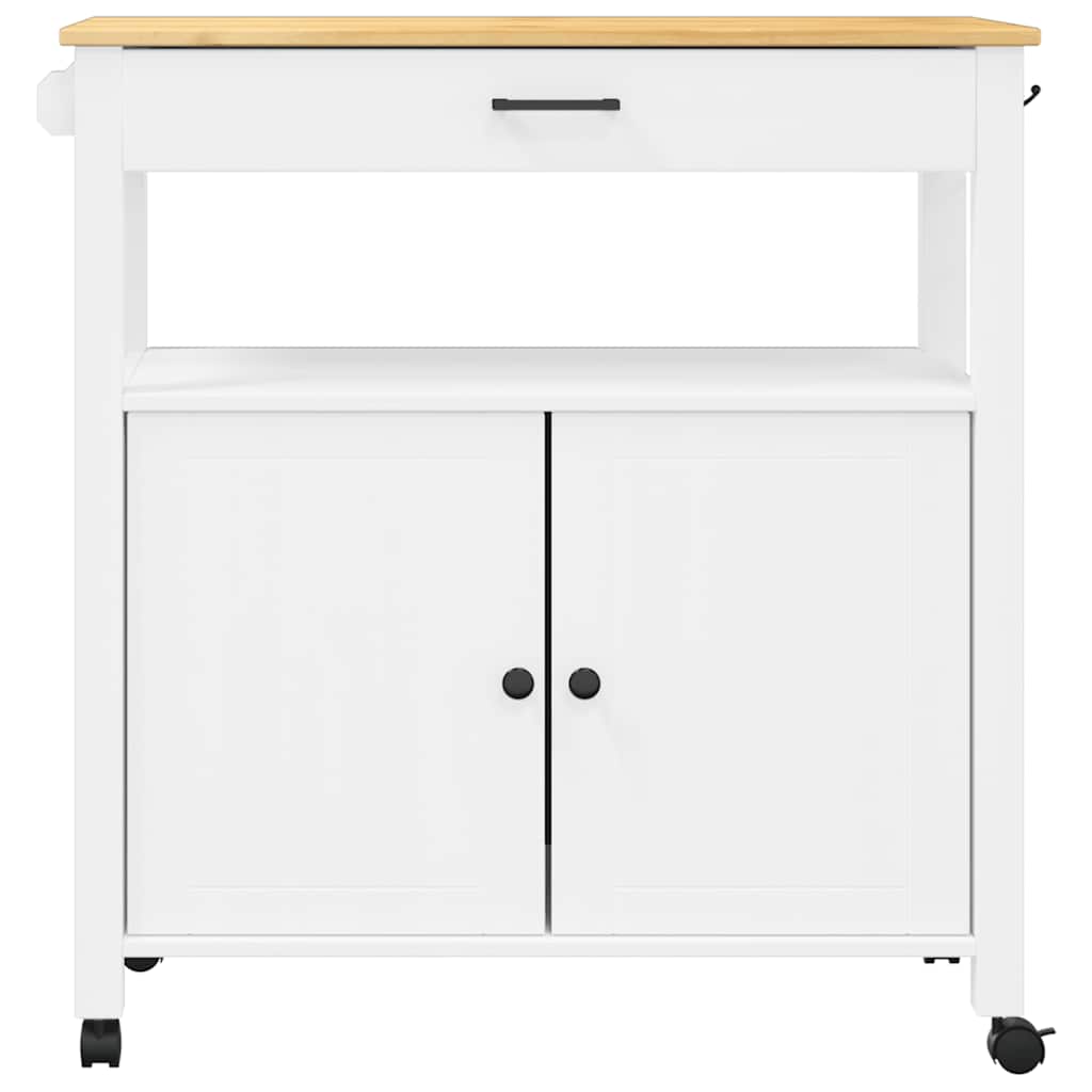 vidaXL Τρόλεϊ Κουζίνας MONZA 84x40x88,5 εκ. από Μασίφ Ξύλο Πεύκου