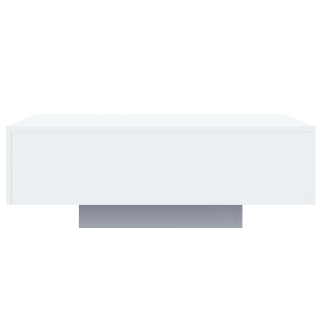 vidaXL Τραπεζάκι Σαλονιού με Φώτα LED Λευκό 85x55x31 εκ.