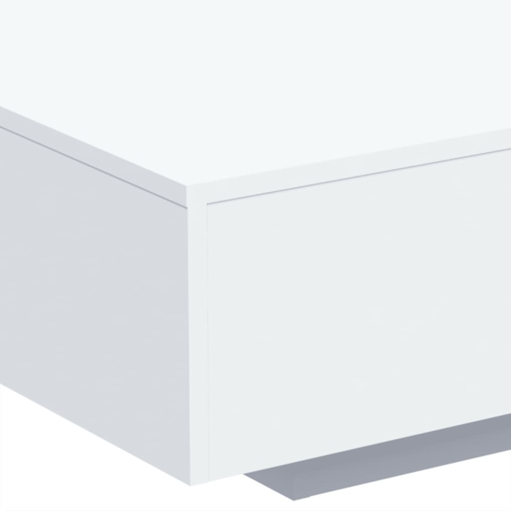 vidaXL Τραπεζάκι Σαλονιού με Φώτα LED Λευκό 85x55x31 εκ.