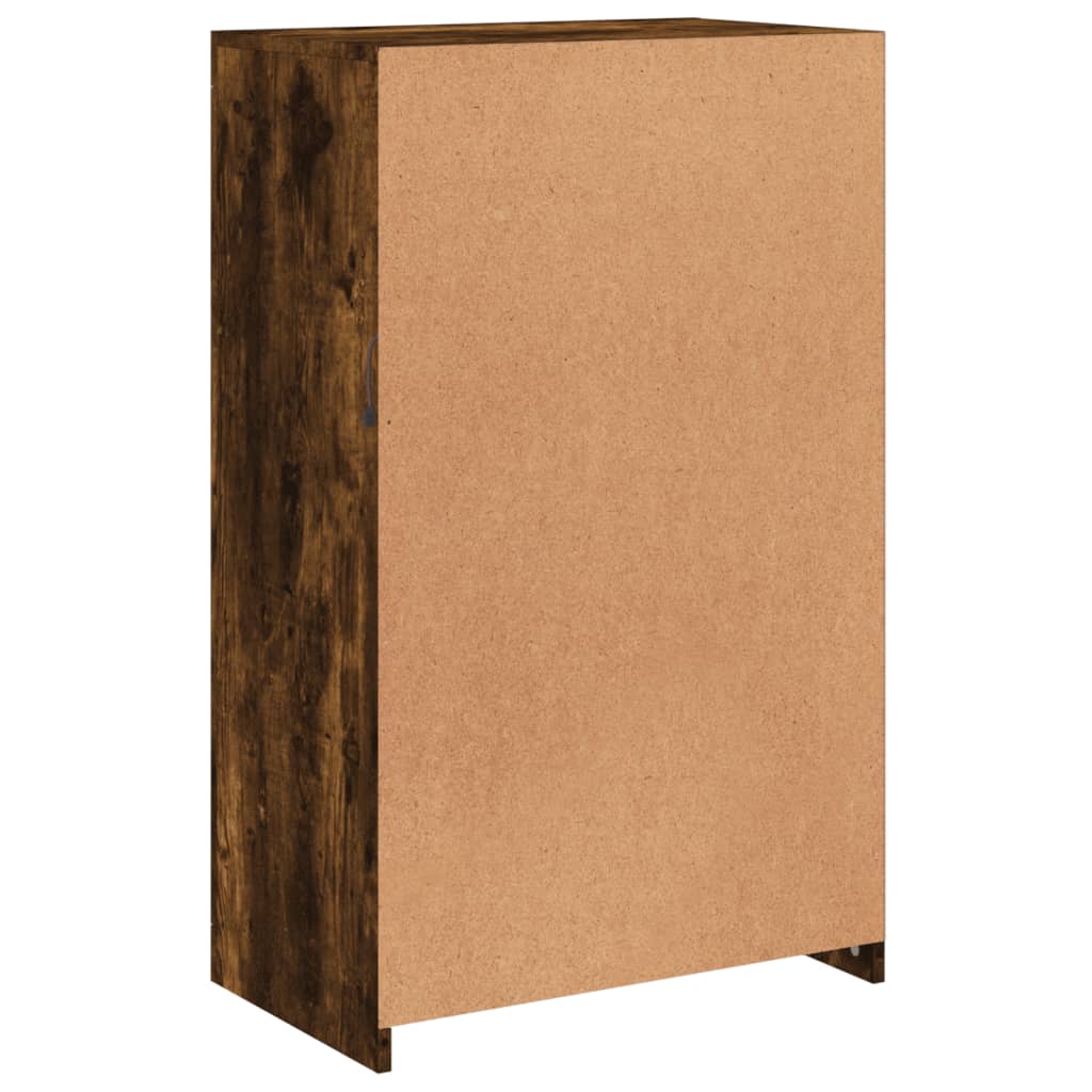 vidaXL Nτουλάπι Βοηθητικό με Φώτα LED Καπνιστή Δρυς Επεξεργασμένο Ξύλο