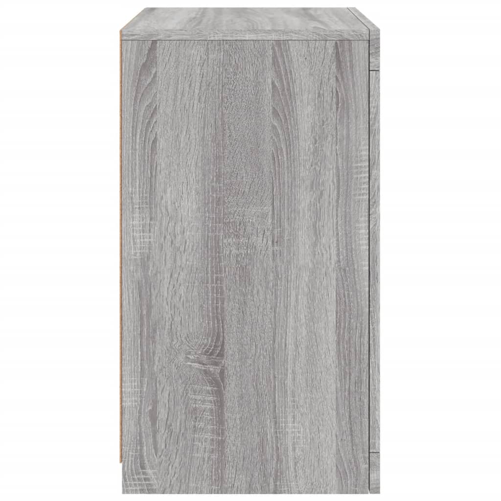 vidaXL Ντουλάπια με Φώτα LED 2 τεμ. Γκρι Sonoma από Επεξεργασμένο Ξύλο