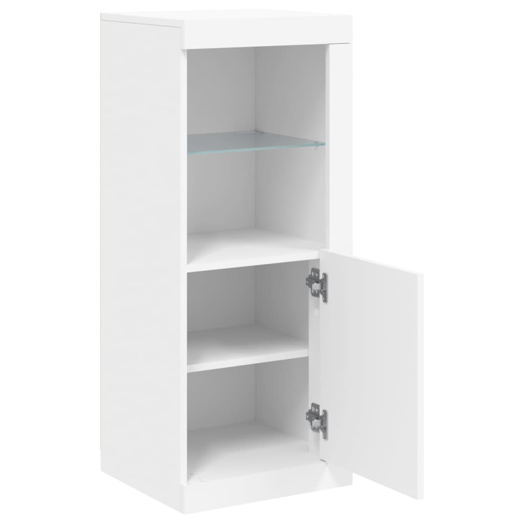 vidaXL Μπουφές με Φώτα LED Λευκός 41 x 37 x 100 εκ.