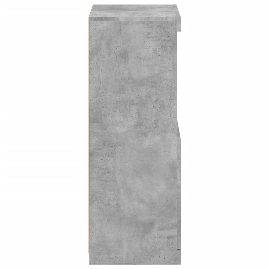 vidaXL Μπουφές με Φώτα LED Γκρι Σκυροδέματος 41 x 37 x 100 εκ.