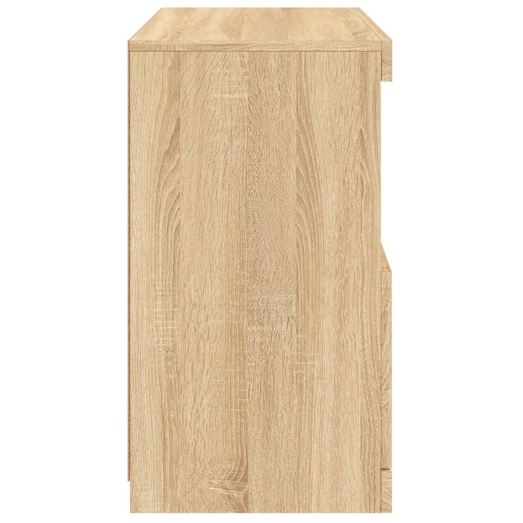 vidaXL Μπουφές με LED Sonoma Δρυς 60 x 37 x 67 εκ.