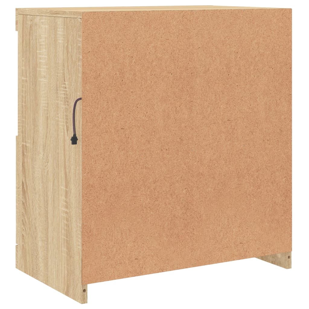 vidaXL Μπουφές με LED Sonoma Δρυς 60 x 37 x 67 εκ.