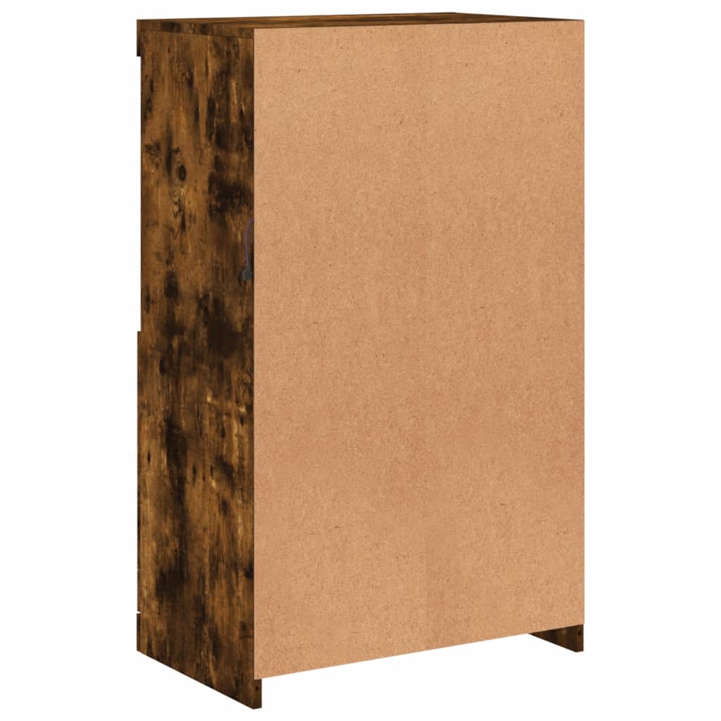 vidaXL Ντουλάπι με LED Καπνιστή Δρυς 60,5 x 37 x 100 εκ.