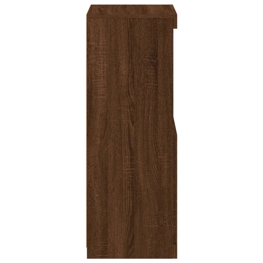 vidaXL Μπουφές με Φώτα LED Καφέ Δρυς 41 x 37 x 100 εκ.