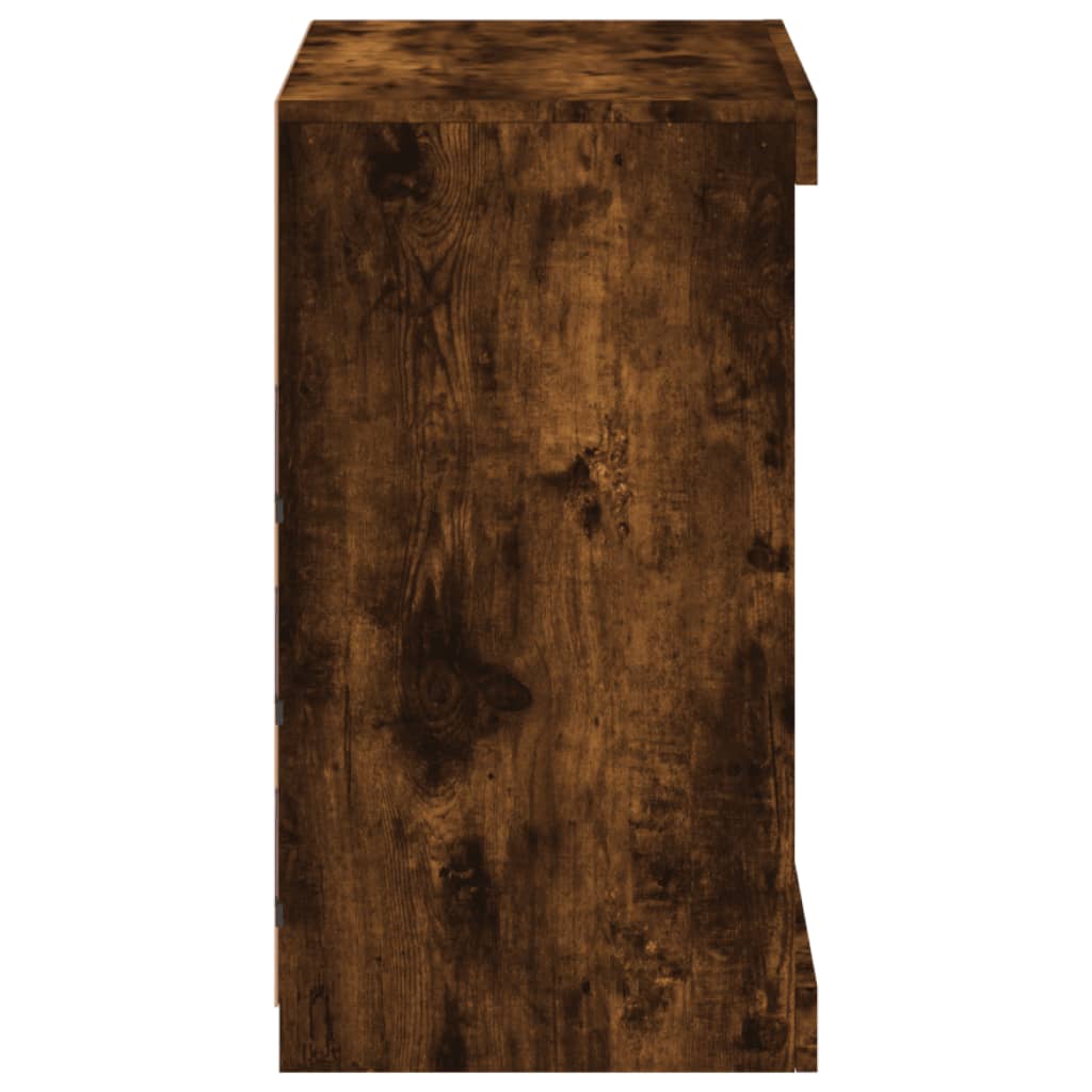 vidaXL Ντουλάπι με LED Καπνιστή Δρυς 60,5 x 37 x 67 εκ.