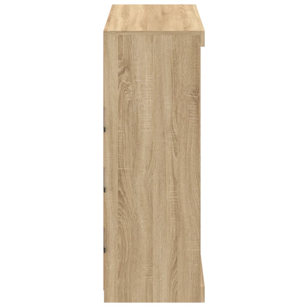 vidaXL Μπουφές με Φώτα LED Sonoma Δρυς 81 x 37 x 100 εκ.