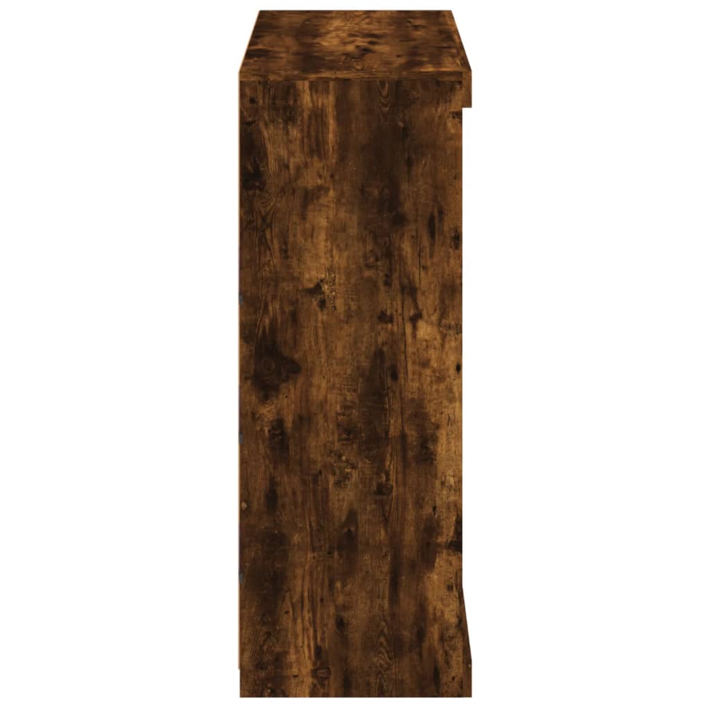 vidaXL Μπουφές με Φώτα LED Καπνιστή Δρυς 81 x 37 x 100 εκ.