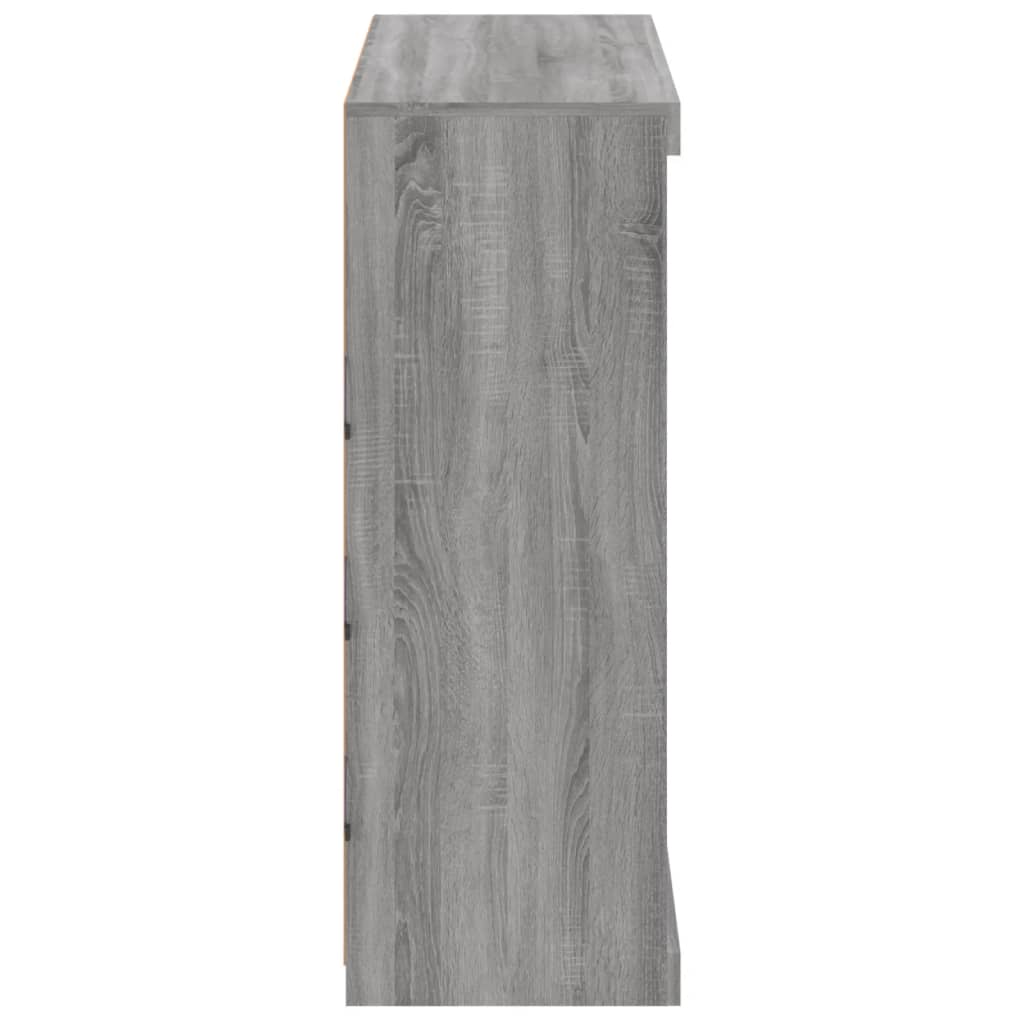 vidaXL Μπουφές με LED Γκρι Sonoma 81 x 37 x 100 εκ.