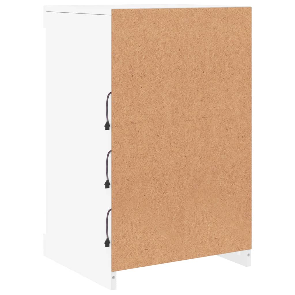 vidaXL Μπουφές με Φώτα LED Λευκός 41 x 37 x 67 εκ.