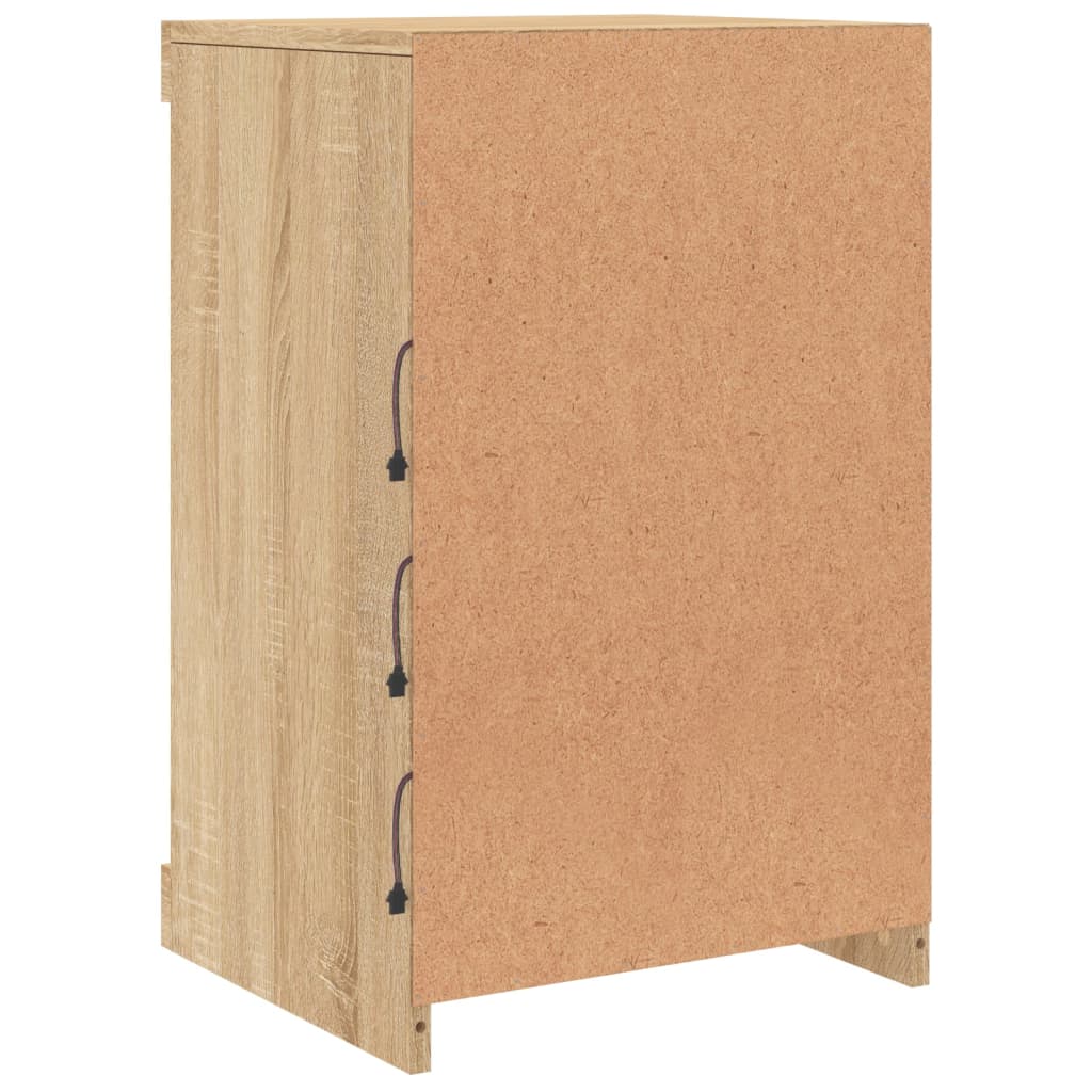 vidaXL Μπουφές με LED Sonoma Δρυς 41 x 37 x 67 εκ.