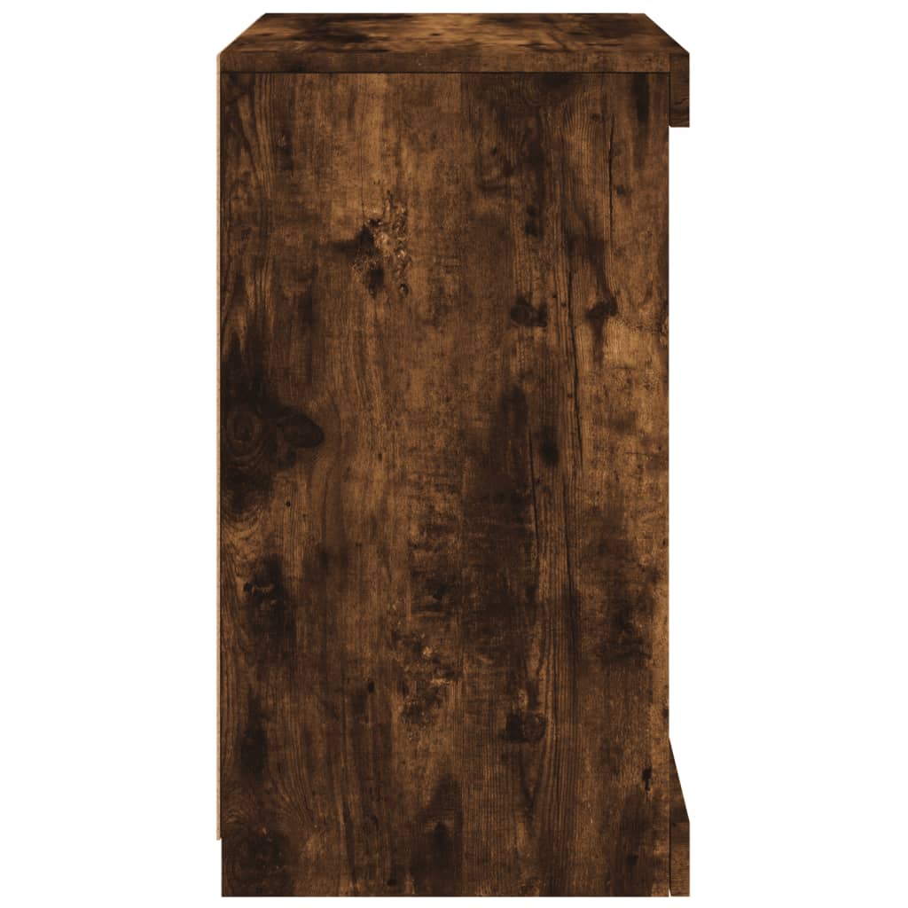 vidaXL Μπουφές με LED Καπνιστή Δρυς 41 x 37 x 67 εκ.