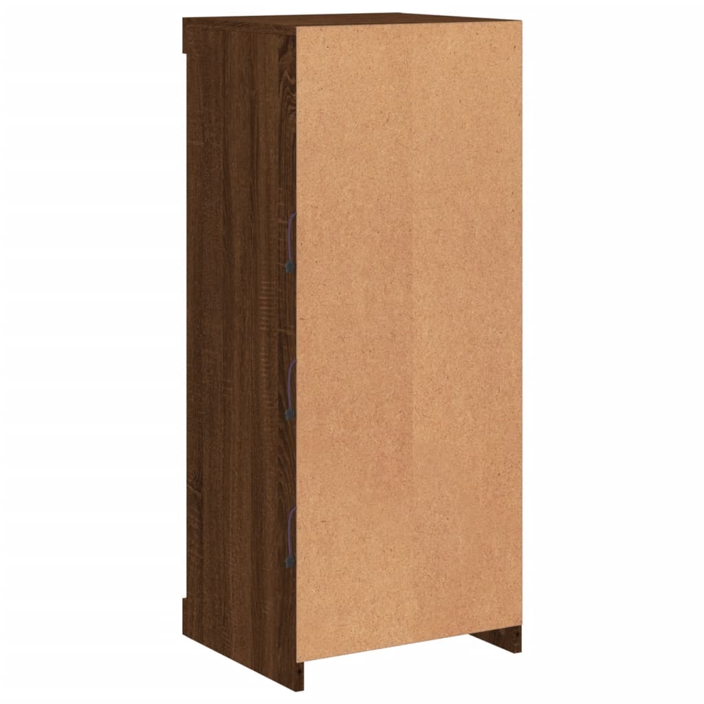 vidaXL Μπουφές με Φώτα LED Καφέ Δρυς 41 x 37 x 100 εκ.