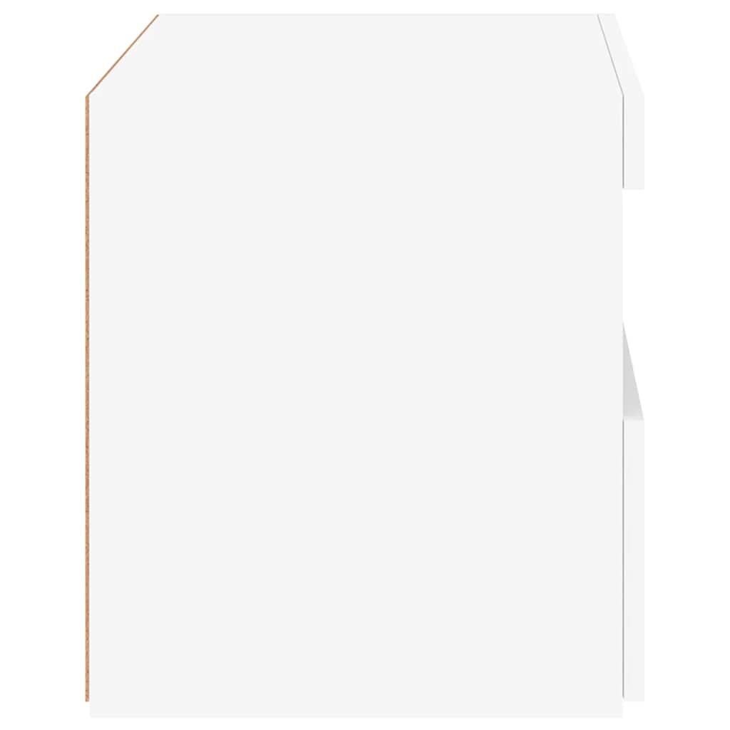 vidaXL Κομοδίνο με Φώτα LED Λευκό 50 x 40 x 45 εκ.