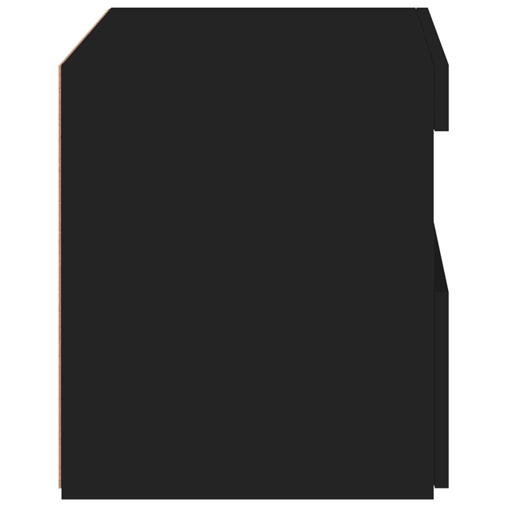 vidaXL Κομοδίνο με Φώτα LED Μαύρο 50 x 40 x 45 εκ.