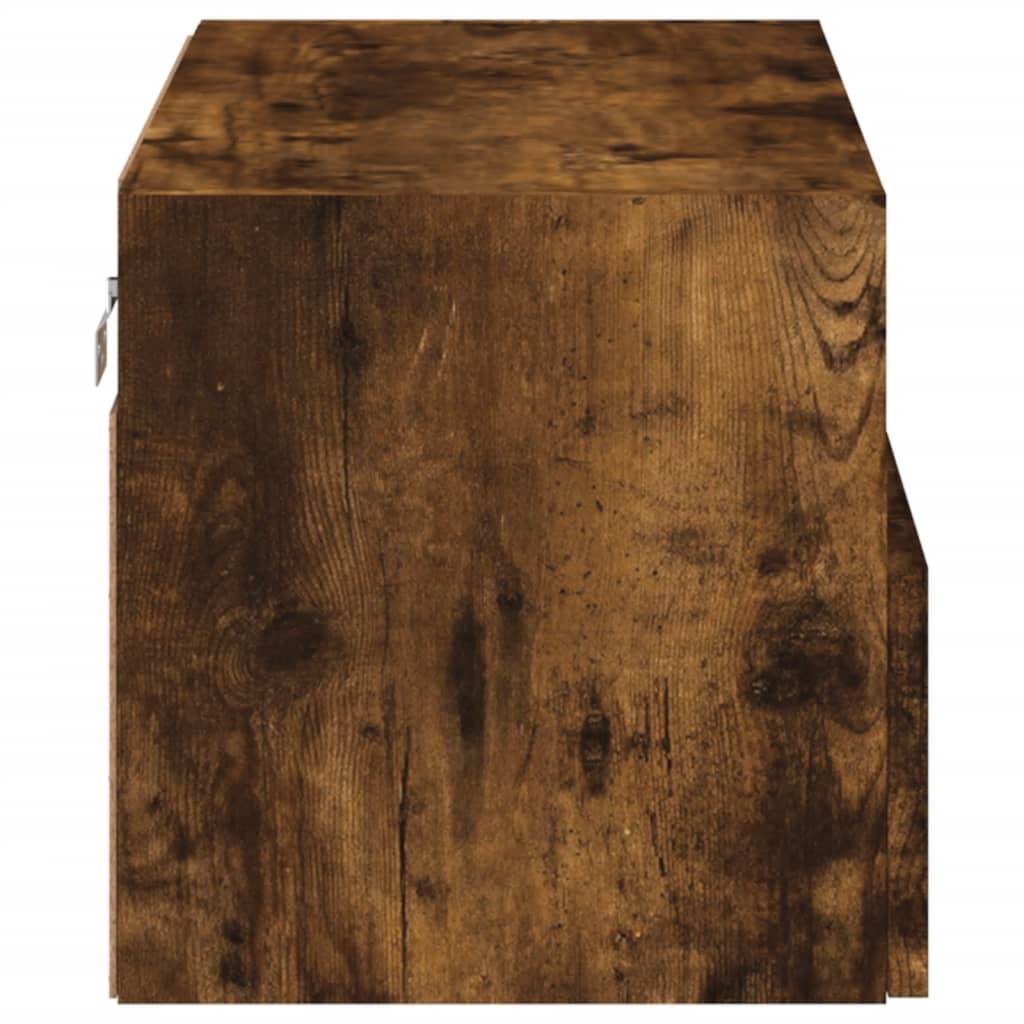 vidaXL Ντουλάπι Τοίχου Τηλεόρασης Καπνιστή Δρυς 60x30x30εκ. Επεξ. Ξύλο