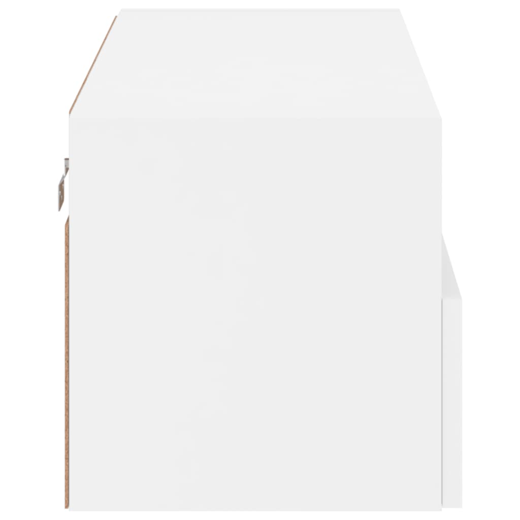 vidaXL Έπιπλο Τοίχου Τηλεόρασης Λευκό 80 x 30 x 30 εκ. από Επεξ. Ξύλο