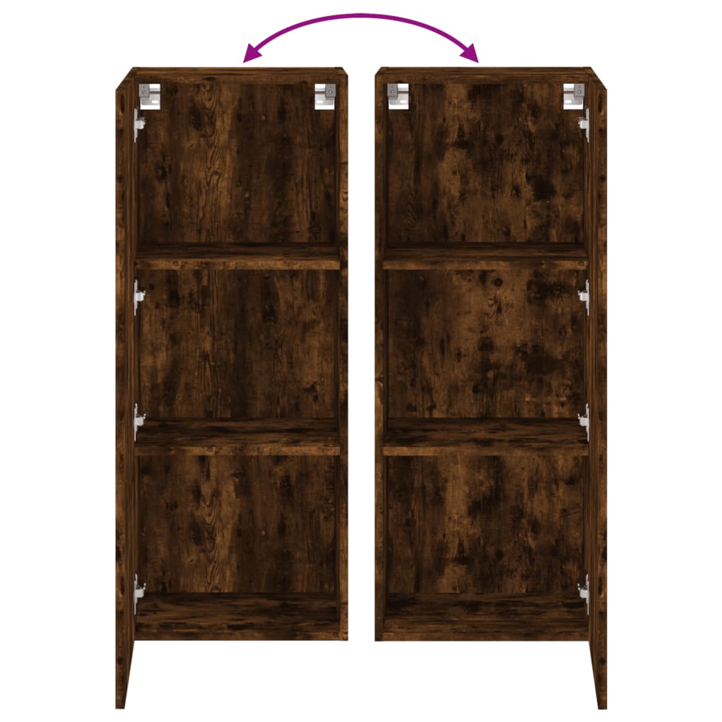 vidaXL Έπιπλο Τηλεόρασης Τοίχου Καπνιστή Δρυς 40,5x30x102εκ Επεξ. Ξύλο