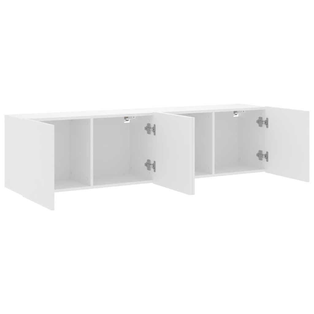 vidaXL Έπιπλα Τοίχου Τηλεόρασης 2 Τεμ. Λευκά 80 x 30 x 41 εκ.