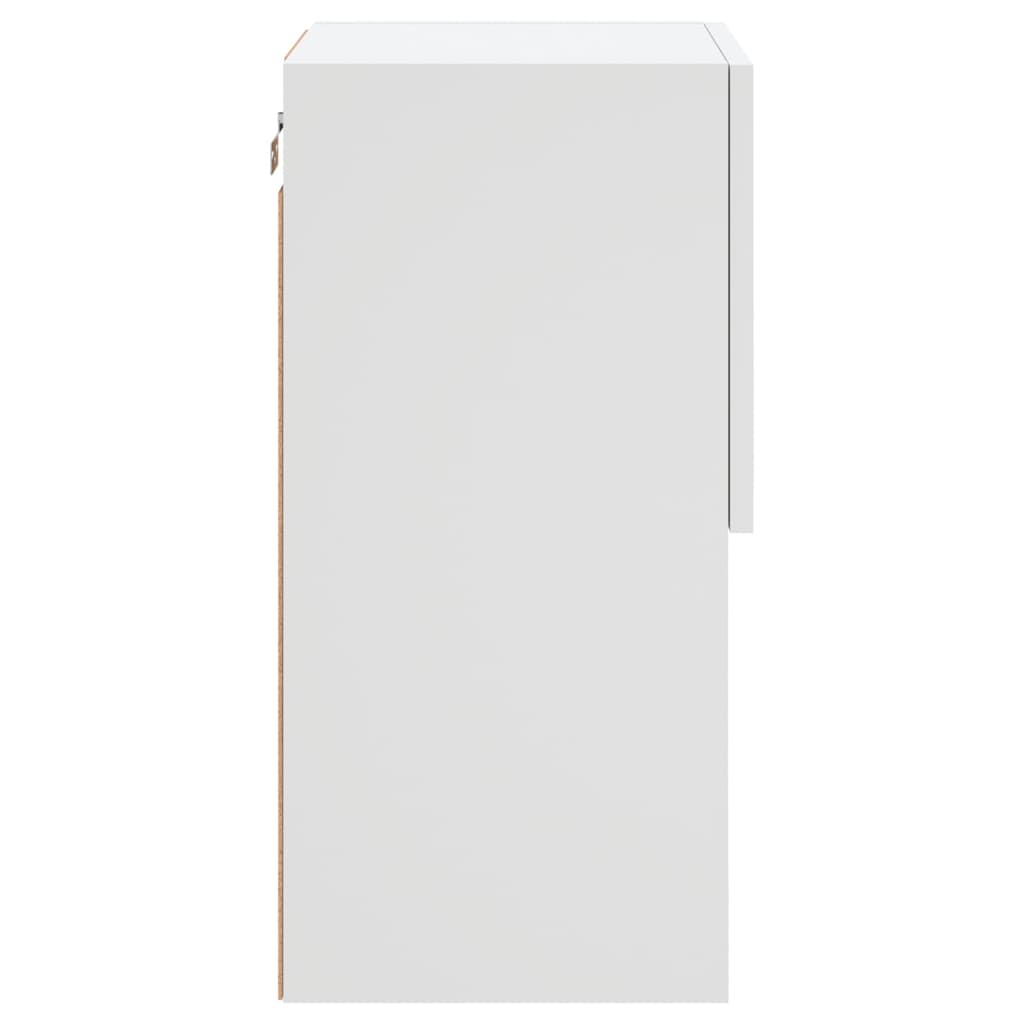 vidaXL Έπιπλα Τηλεόρασης με LED 2 τεμ. Λευκά 30,5x30x60 εκ.