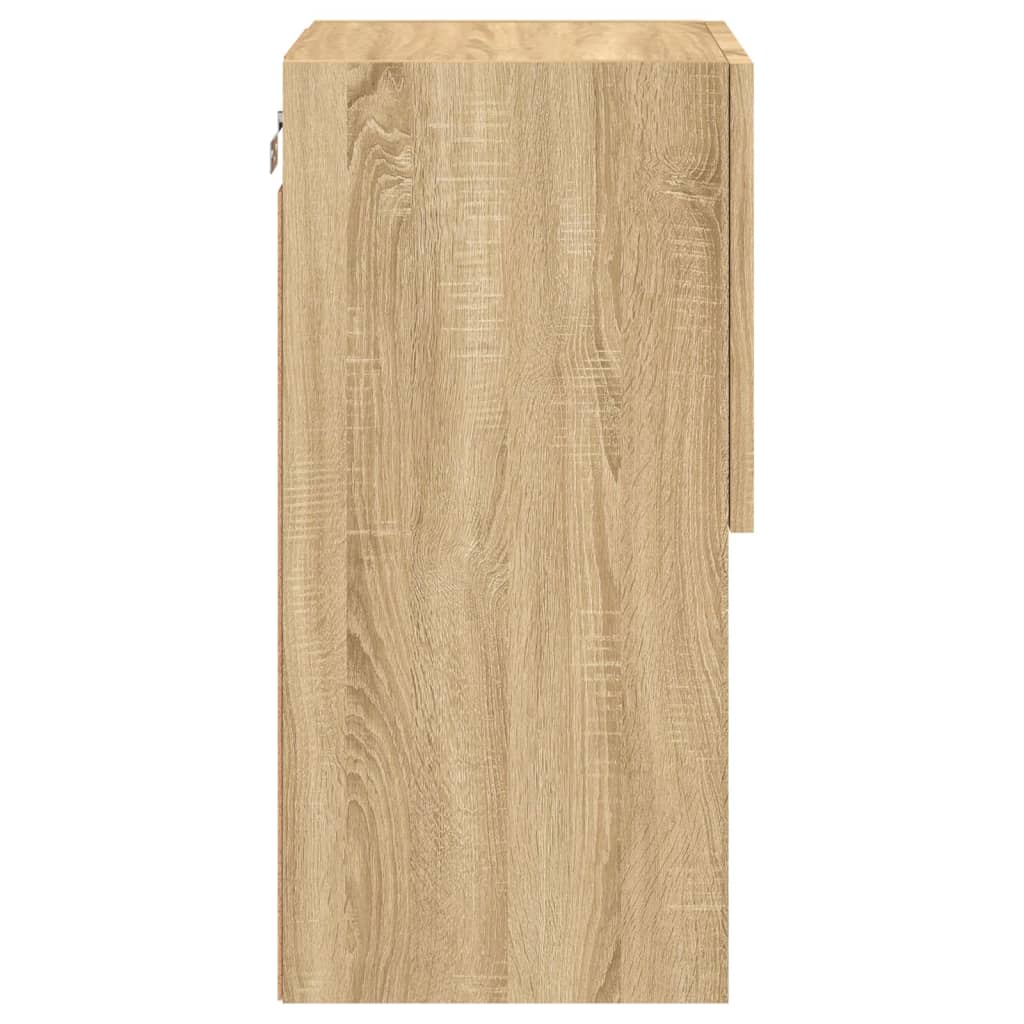 vidaXL Έπιπλα Τηλεόρασης με LED 2 τεμ. Sonoma Δρυς 30,5x30x60 εκ.